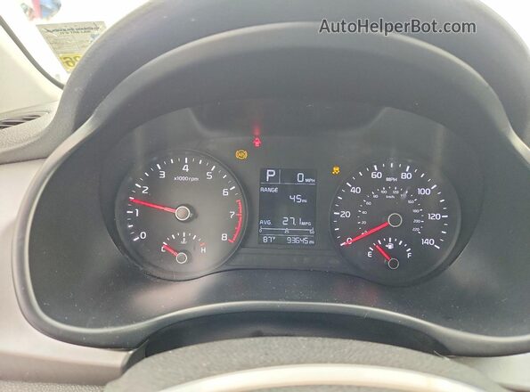 3KPA24AD2LE278580 2020 KIA RIO Black Вид щитка приладів