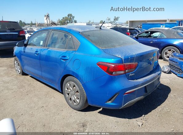 3KPA24AD2ME418628 2021 KIA RIO Blue Rear left