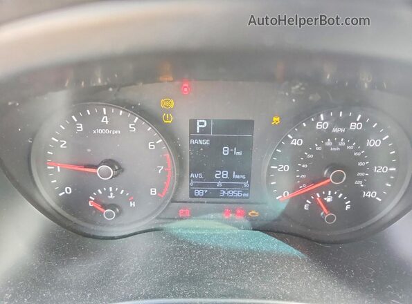 3KPA24AD2NE437083 2022 KIA RIO Black Սարքավորումների վահանակի տեսք
