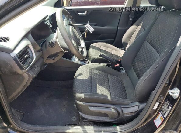 3KPA24AD2NE457947 2022 KIA RIO Black წინა სალონის ხედი