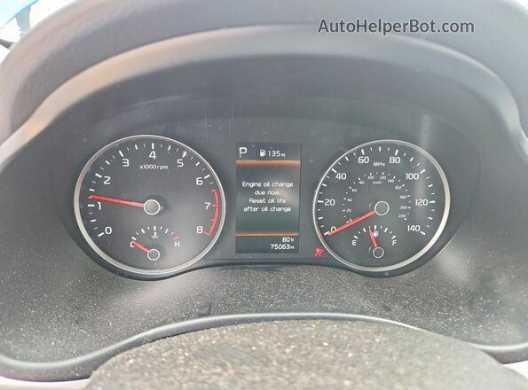3KPA24AD2PE519172 2023 KIA RIO Синий Вид щитка приборов