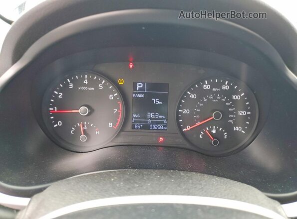 3KPA24AD3LE259584 2020 KIA RIO Blue Instrument cluster view