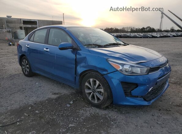 3KPA24AD3NE458301 2022 KIA RIO Blue Przód prawy