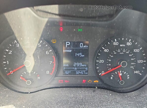 3KPA24AD3PE621595 2023 KIA RIO Black ხელსაწყოთა პანელის ხედი