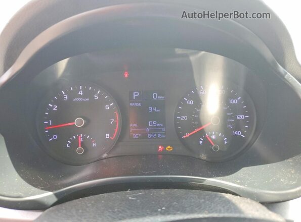3KPA24AD4LE326967 2020 KIA RIO Silver Instrument cluster view