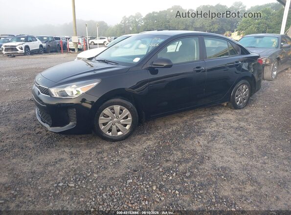 3KPA24AD4LE343655 2020 KIA RIO Black Առջևի ձախ երեք քառորդ տեսարան