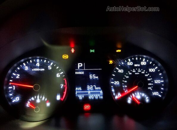 3KPA24AD5LE284714 2020 KIA RIO Red Vista del cuadro de instrumentos