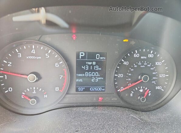 3KPA24AD5LE314150 2020 KIA RIO White Vista del cuadro de instrumentos