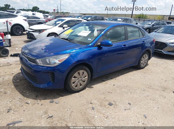 3KPA24AD5LE336813 2020 KIA RIO Blue წინა მარცხენა ხედი სამი მეოთხედიდან