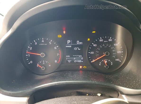 3KPA24AD5ME365312 2021 KIA RIO White Instrument cluster view