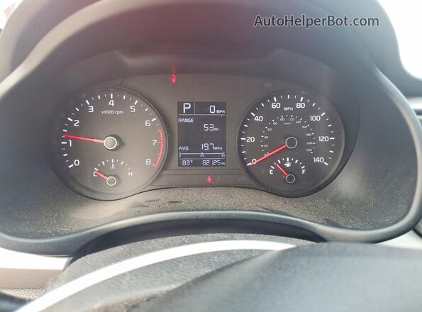 3KPA24AD6LE288142 2020 KIA RIO Red Instrument cluster view