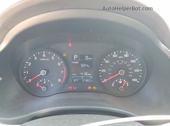 3KPA24AD6LE356293 2020 KIA RIO Red Widok zestawu wskaźników