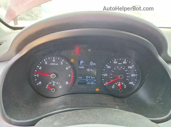 3KPA24AD7LE283239 2020 KIA RIO Красный Вид щитка приборов