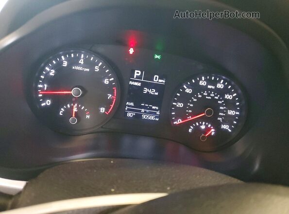 3KPA24AD7LE319639 2020 KIA RIO Gray Vista del cuadro de instrumentos