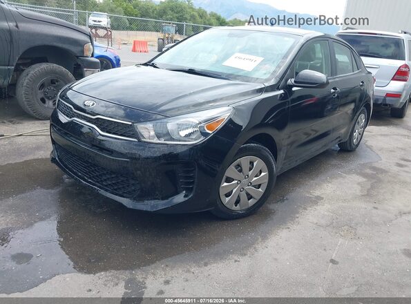 3KPA24AD7LE337736 2020 KIA RIO Black Առջևի ձախ երեք քառորդ տեսարան