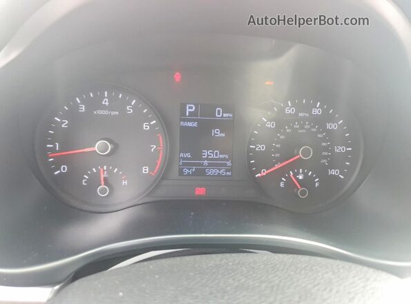 3KPA24AD7ME426269 2021 KIA RIO Red Instrument cluster view