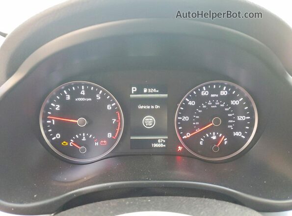 3KPA24AD7PE520379 2023 KIA RIO White ხელსაწყოთა პანელის ხედი