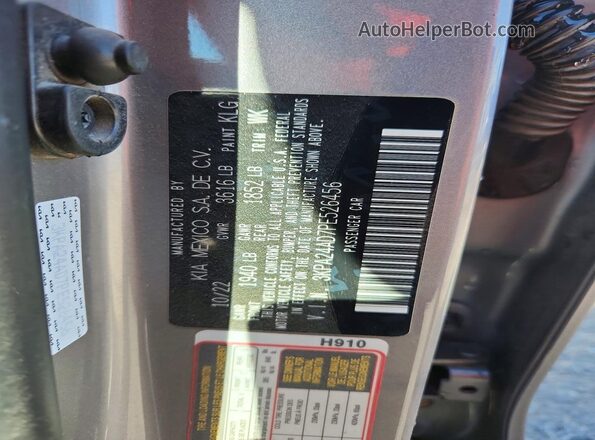3KPA24AD7PE526456 2023 KIA RIO Silver VIN კოდის სტიკერის ხედი