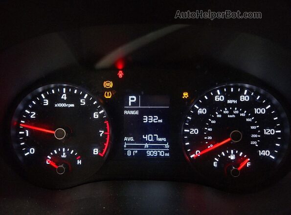 3KPA24AD8LE356392 2020 KIA RIO Silver Вид щитка приладів