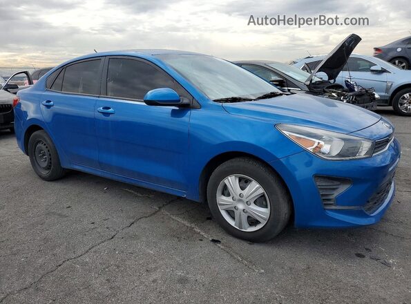 3KPA24AD8ME364882 2021 KIA RIO Синий Передняя правая четверть