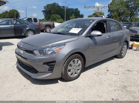 3KPA24AD8ME422117 2021 KIA RIO Gray Передня ліва чверть