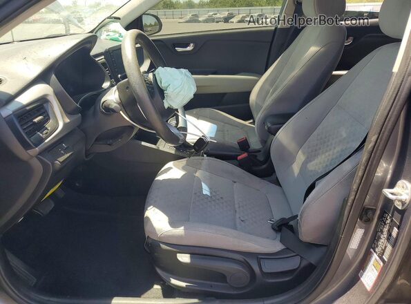 3KPA24AD9LE318315 2020 KIA RIO Gray Front interior view