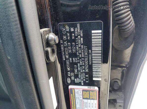 3KPA24AD9LE345577 2020 KIA RIO Black Շարժիչի բաժամունքի տեսք