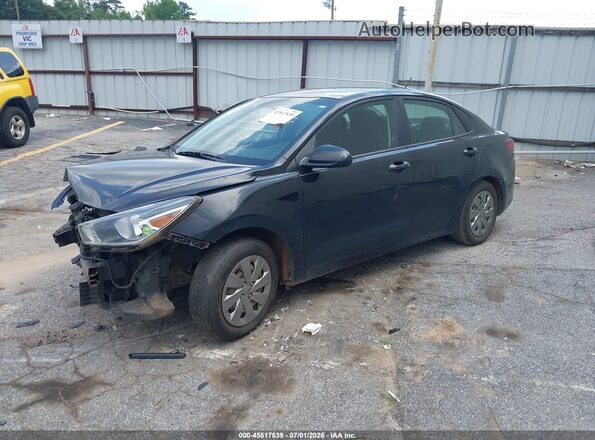 3KPA24AD9LE349435 2020 KIA RIO Black Առջևի ձախ երեք քառորդ տեսարան