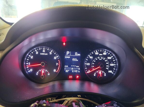 3KPA24AD9LE349483 2020 KIA RIO White Widok zestawu wskaźników