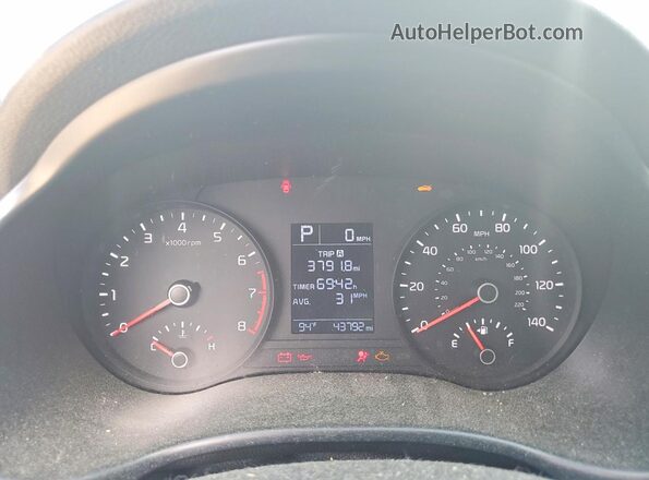 3KPA24AD9ME400790 2021 KIA RIO Black Instrument cluster view