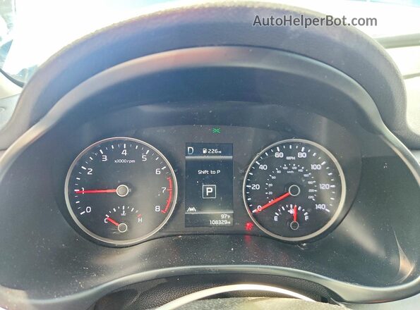 3KPA24AD9ME423728 2021 KIA RIO Blue Սարքավորումների վահանակի տեսք