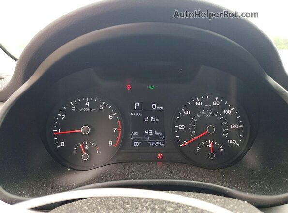 3KPA24ADXPE572802 2023 KIA RIO White ხელსაწყოთა პანელის ხედი