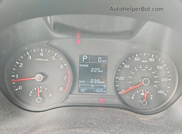 3KPA24ADXPE623537 2023 KIA RIO Red Widok zestawu wskaźników