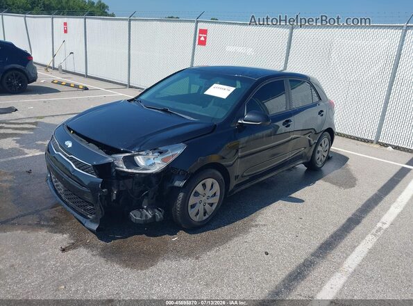 3KPA25AB4KE176961 2019 KIA RIO 5-DOOR Black Առջևի ձախ երեք քառորդ տեսարան