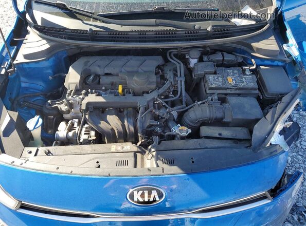 3KPA25AD4ME418393 2021 KIA RIO Blue ძრავის განყოფილების ხედი