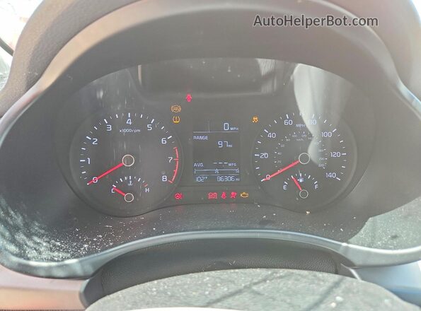 3KPA25AD7LE333496 2020 KIA RIO Red Вид щитка приладів