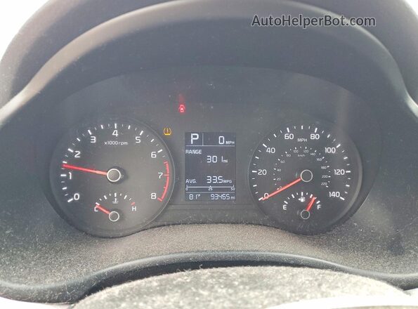 3KPA25AD7ME405105 2021 KIA RIO Red Widok zestawu wskaźników
