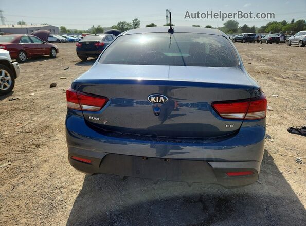 3KPA34AB0JE063949 2018 KIA RIO Синий Вид сзади