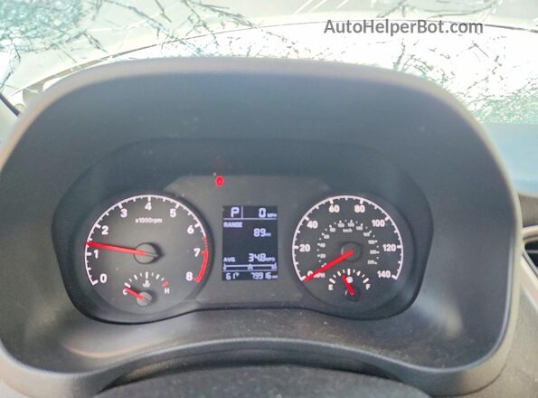 3KPC24A30KE046512 2019 HYUNDAI ACCENT Silver ხელსაწყოთა პანელის ხედი