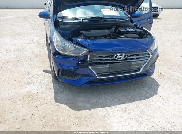 3KPC24A33JE018265 2018 HYUNDAI ACCENT Blue Front view
