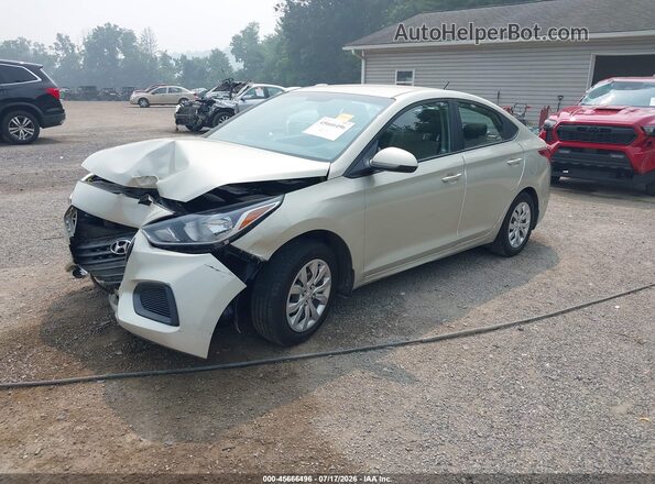 3KPC24A33JE034451 2018 HYUNDAI ACCENT Gold წინა მარცხენა ხედი სამი მეოთხედიდან