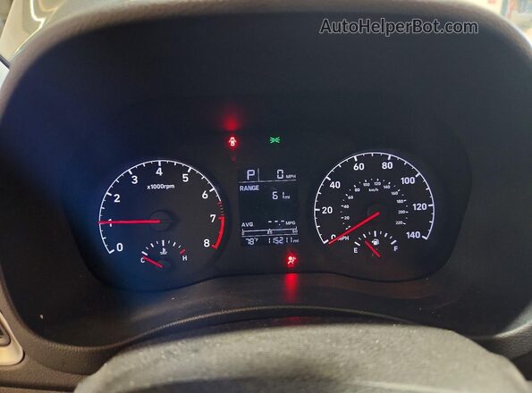 3KPC24A33KE039327 2019 HYUNDAI ACCENT Silver ხელსაწყოთა პანელის ხედი