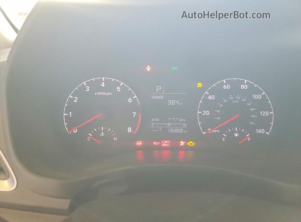 3KPC24A34JE010594 2018 HYUNDAI ACCENT White Instrument cluster view