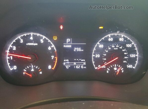 3KPC24A34JE021675 2018 HYUNDAI ACCENT Gray Вид щитка приладів