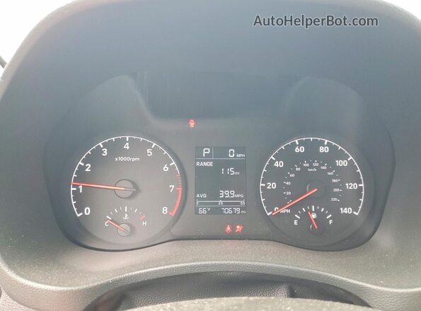 3KPC24A35KE047056 2019 HYUNDAI ACCENT Silver Vista del cuadro de instrumentos