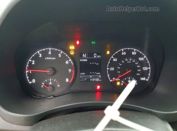 3KPC24A35KE058395 2019 HYUNDAI ACCENT Silver Вид щитка приладів