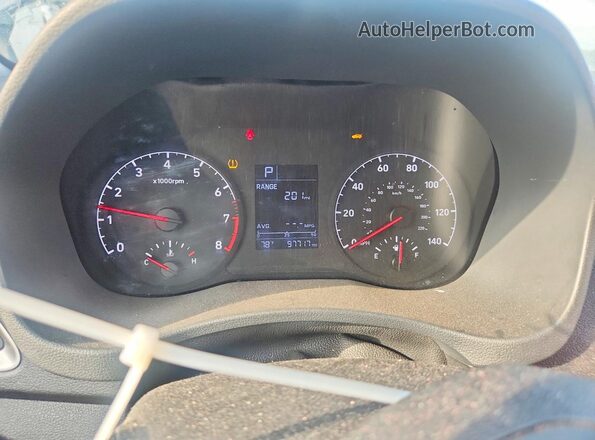 3KPC24A35KE064553 2019 HYUNDAI ACCENT Teal Widok zestawu wskaźników