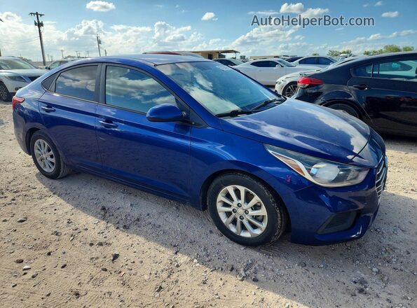 3KPC24A36JE010516 2018 HYUNDAI ACCENT Синий Передняя правая четверть