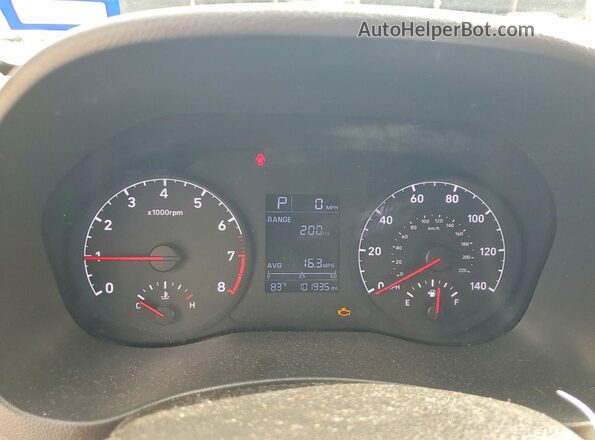3KPC24A37KE040268 2019 HYUNDAI ACCENT Gray ხელსაწყოთა პანელის ხედი