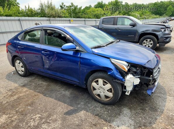 3KPC24A38JE013899 2018 HYUNDAI ACCENT Blue Delantero derecho
